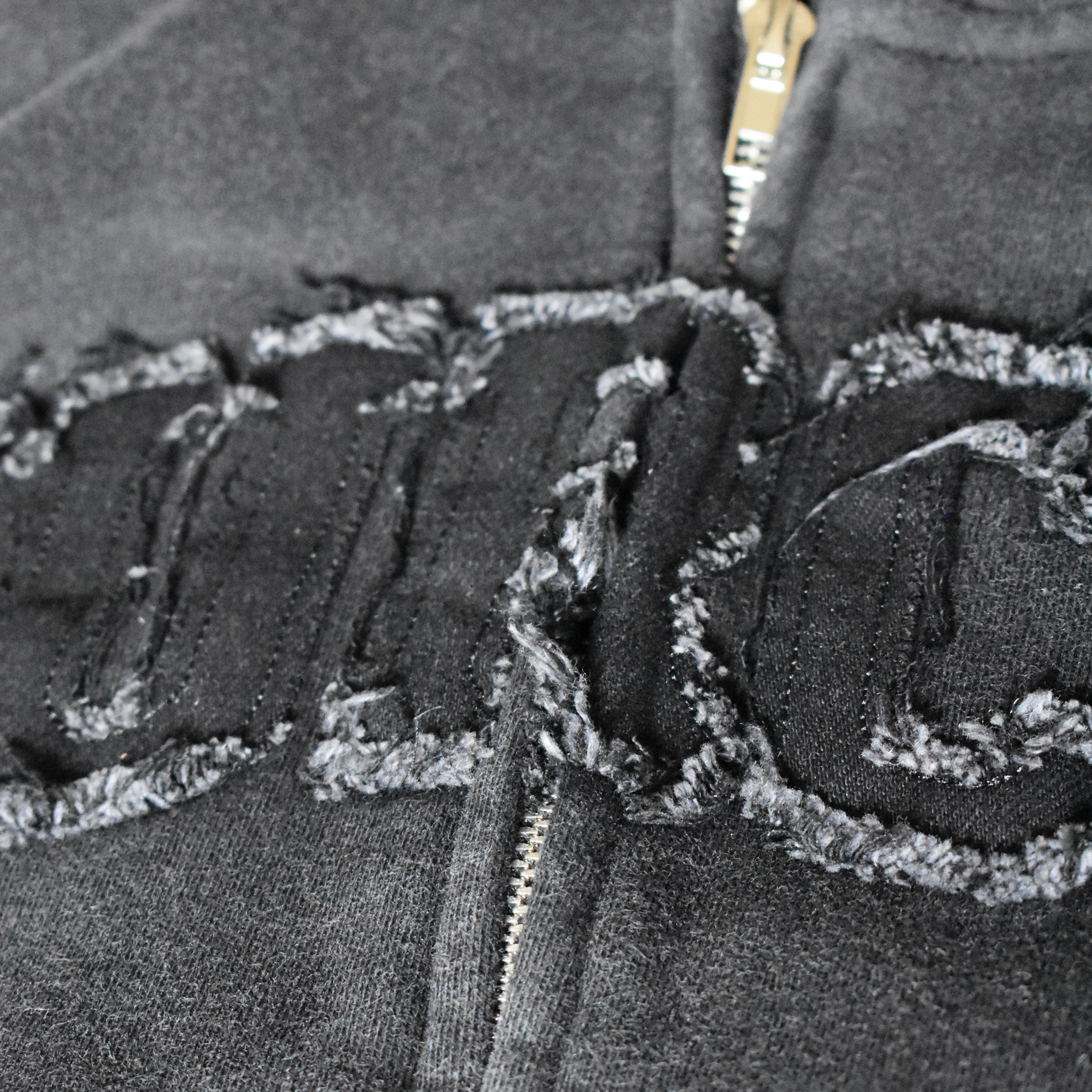 Murch* Double Zip Hoodie - Charcoal Black