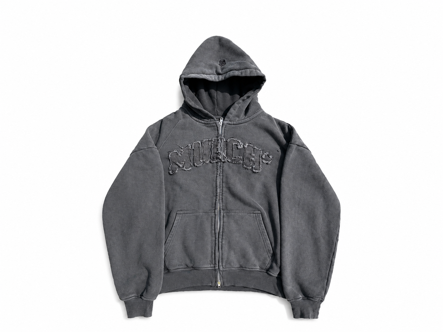Murch* Double Zip Hoodie - Charcoal Black